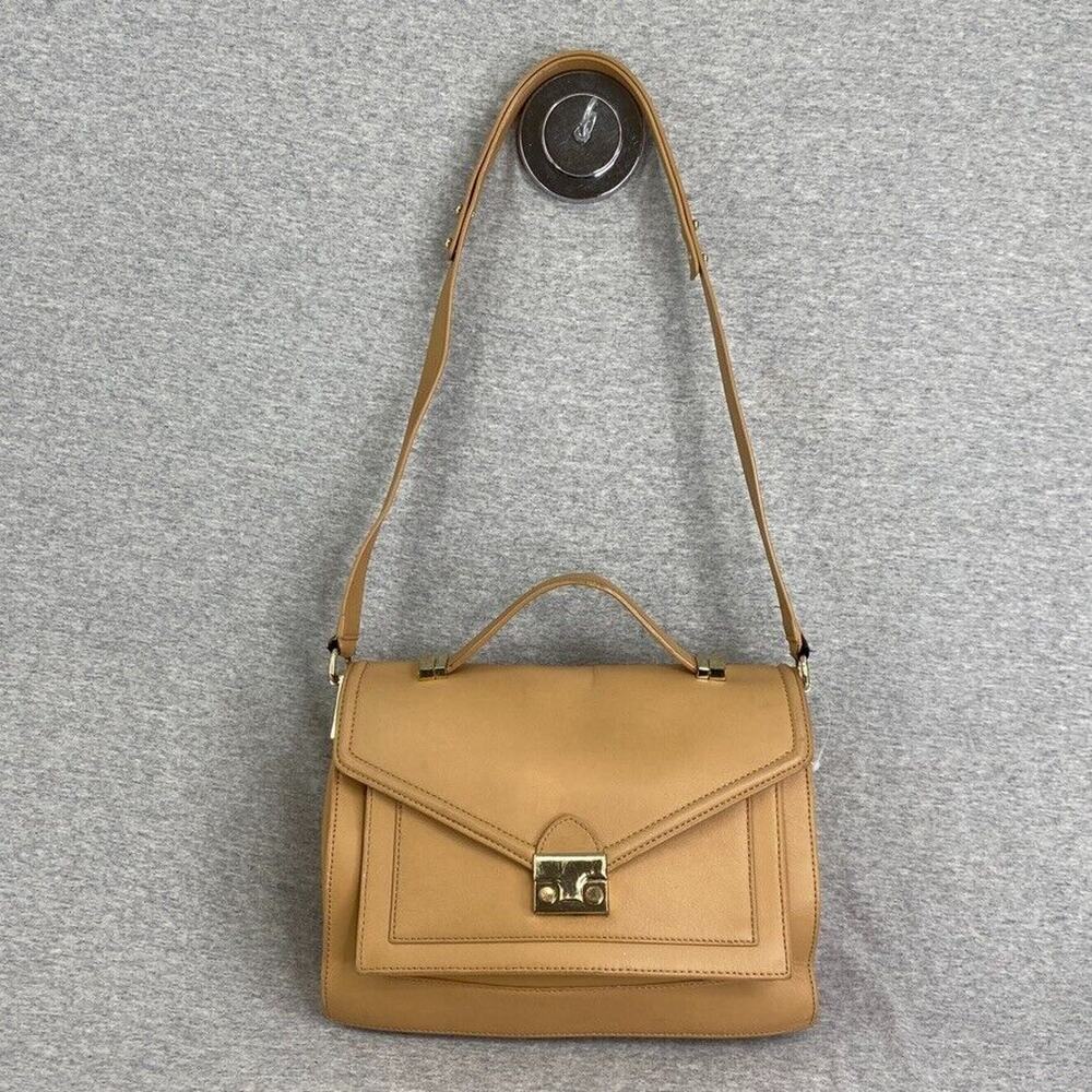 Loeffler Randall Purse Rider Tan Leather Satchel Handbag MediumVintage Inspired
